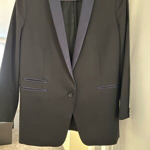 Two toned Navy on Navy blazer, single breasted, size 42